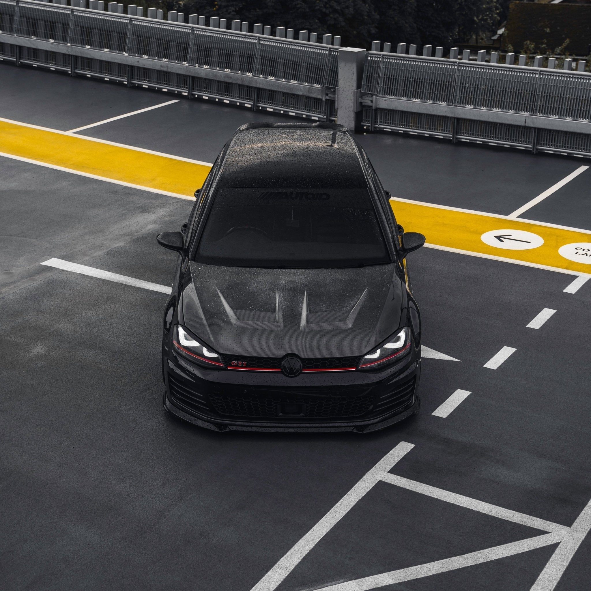 VW Golf GTI & Golf GTD Mk7 EVO-1 Gloss Black Front Splitter by ZAERO (2013-2017) - AUTOID® - Front Lips & Splitters - Zaero Design