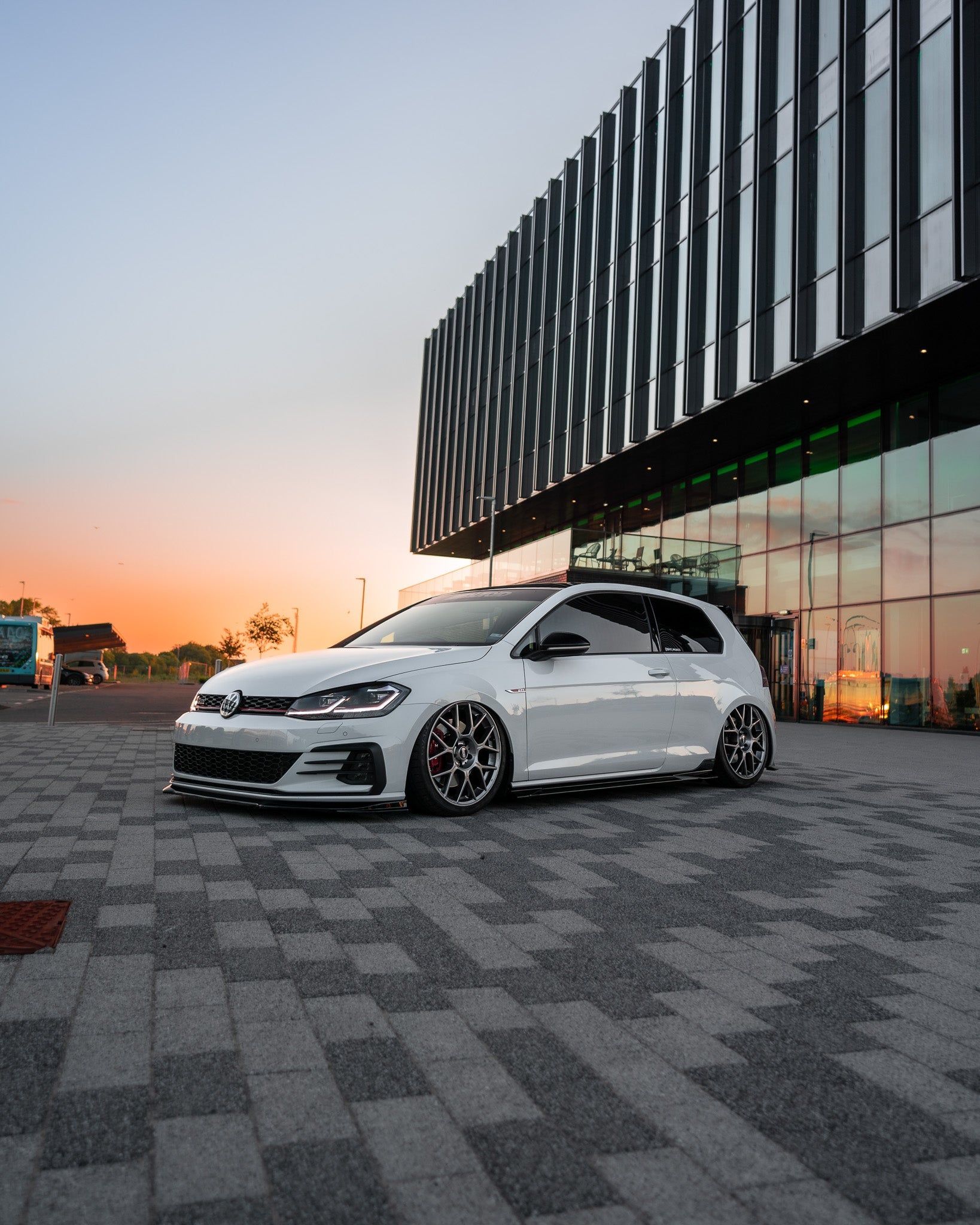 VW Golf GTI & Golf GTD Mk7.5 EVO - 1 Gloss Black Front Splitter by ZAERO (2017 - 2020) - AUTOID - Front Lips & Splitters - Zaero Design