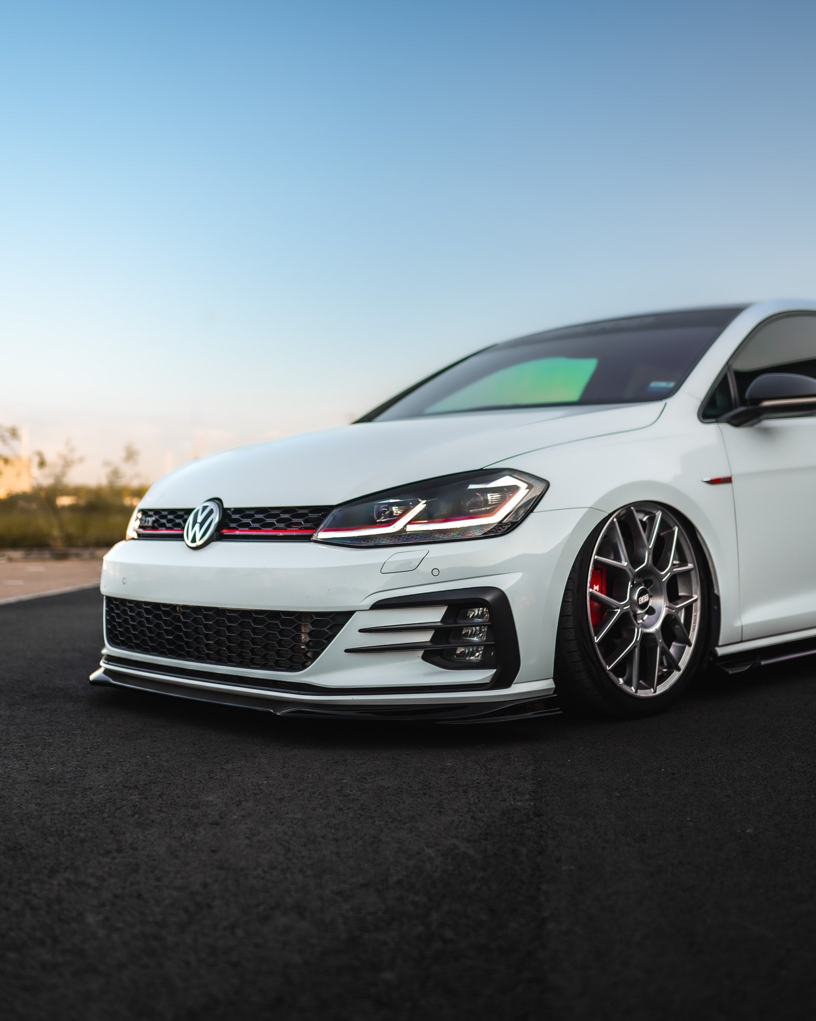 VW Golf GTI & Golf GTD Mk7.5 EVO - 1 Gloss Black Front Splitter by ZAERO (2017 - 2020) - AUTOID - Front Lips & Splitters - Zaero Design