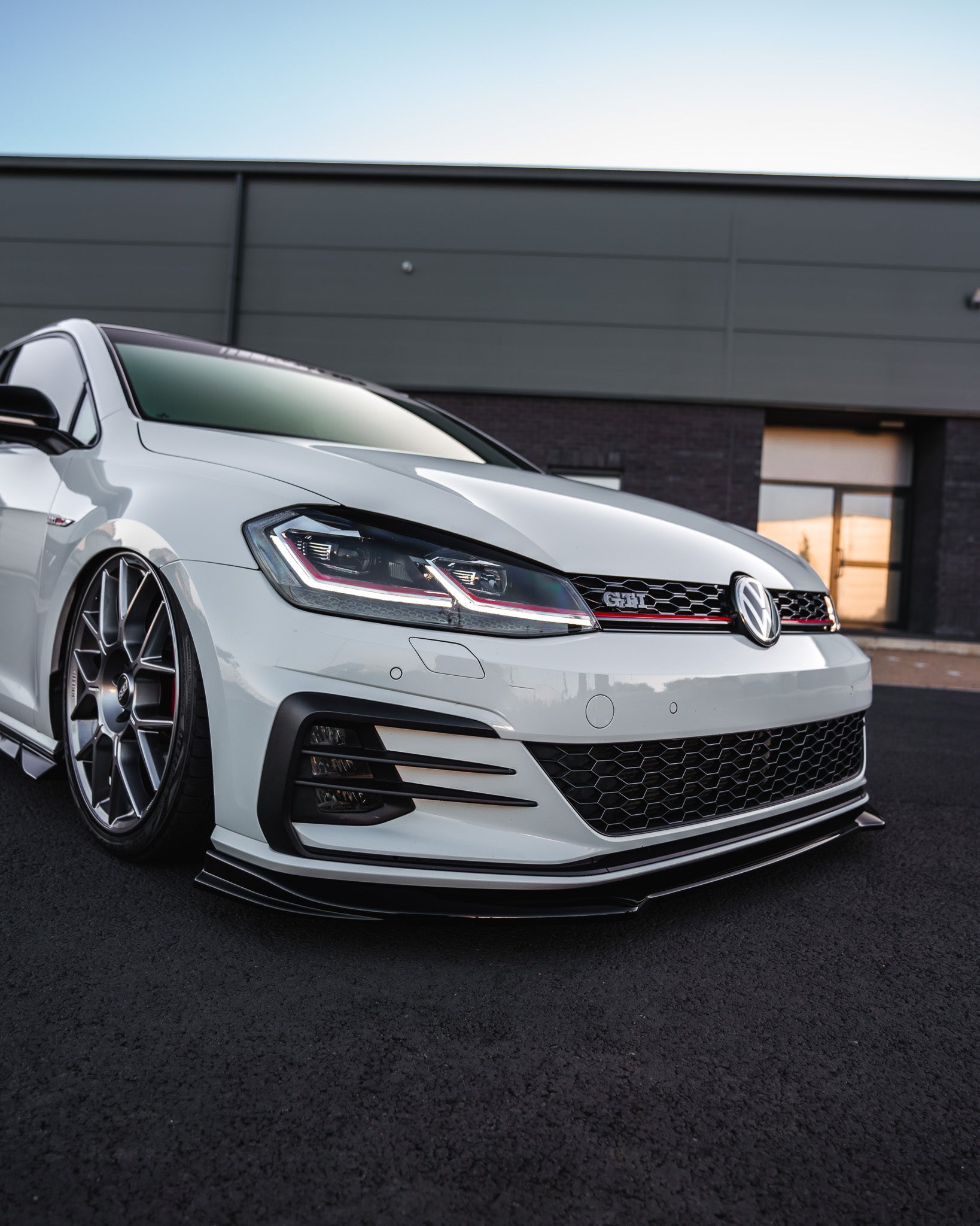 VW Golf GTI & Golf GTD Mk7.5 EVO - 1 Gloss Black Front Splitter by ZAERO (2017 - 2020) - AUTOID - Front Lips & Splitters - Zaero Design