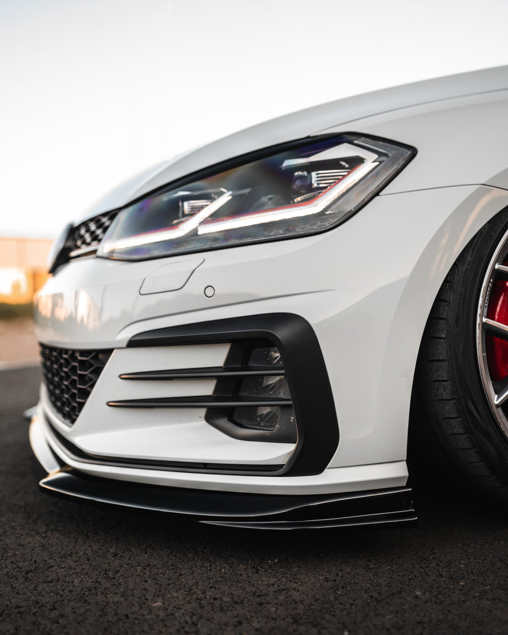 VW Golf GTI & Golf GTD Mk7.5 EVO-1 Gloss Black Front Splitter by ZAERO (2017-2020) - AUTOID® - Front Lips & Splitters - Zaero Design