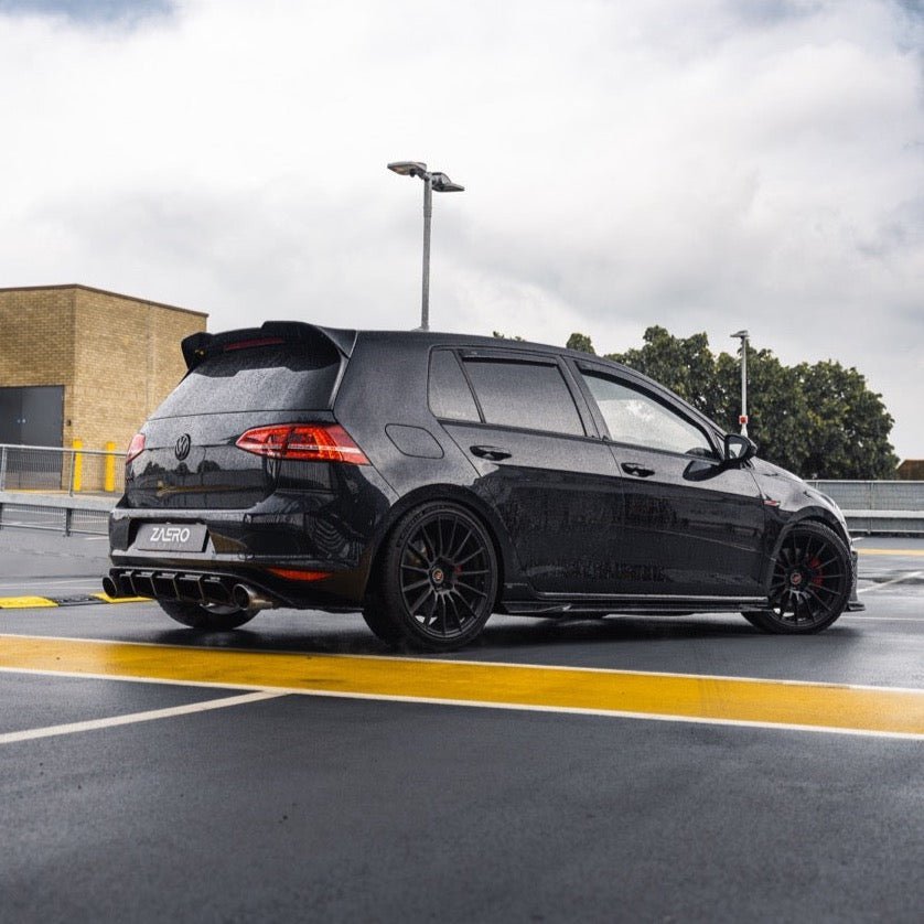 VW Golf GTI Mk7 EVO-1 Gloss Black Rear Diffuser by ZAERO (2013-2017) - AUTOID® - Rear Diffusers - Zaero Design