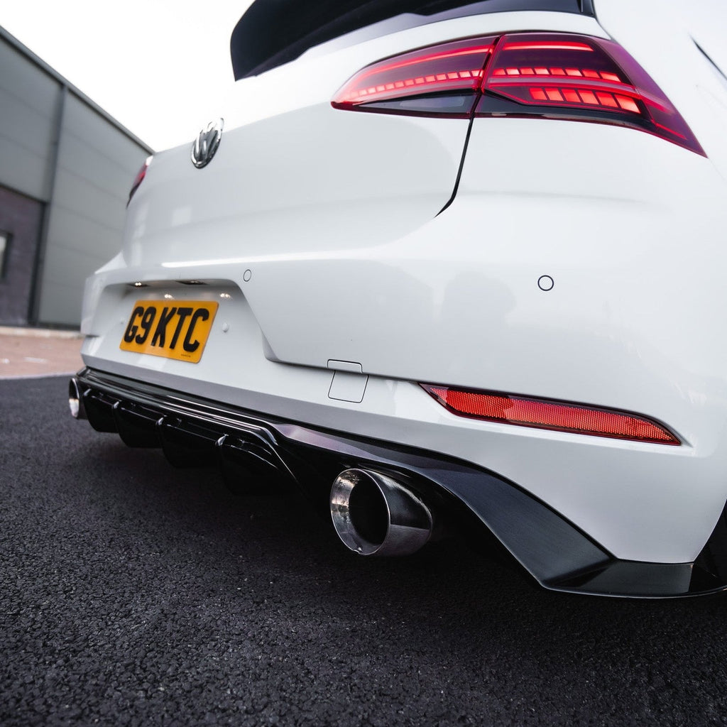 VW Golf GTI Mk7.5 EVO-1 Gloss Black Rear Diffuser by ZAERO (2017-2020) - AUTOID® - Rear Diffusers - Zaero Design