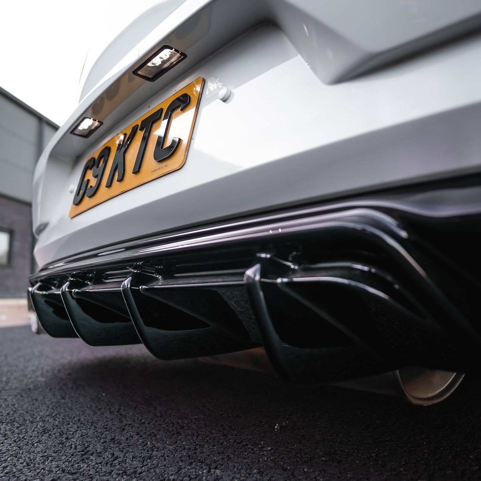 VW Golf GTI Mk7.5 EVO-1 Gloss Black Rear Diffuser by ZAERO (2017-2020) - AUTOID® - Rear Diffusers - Zaero Design