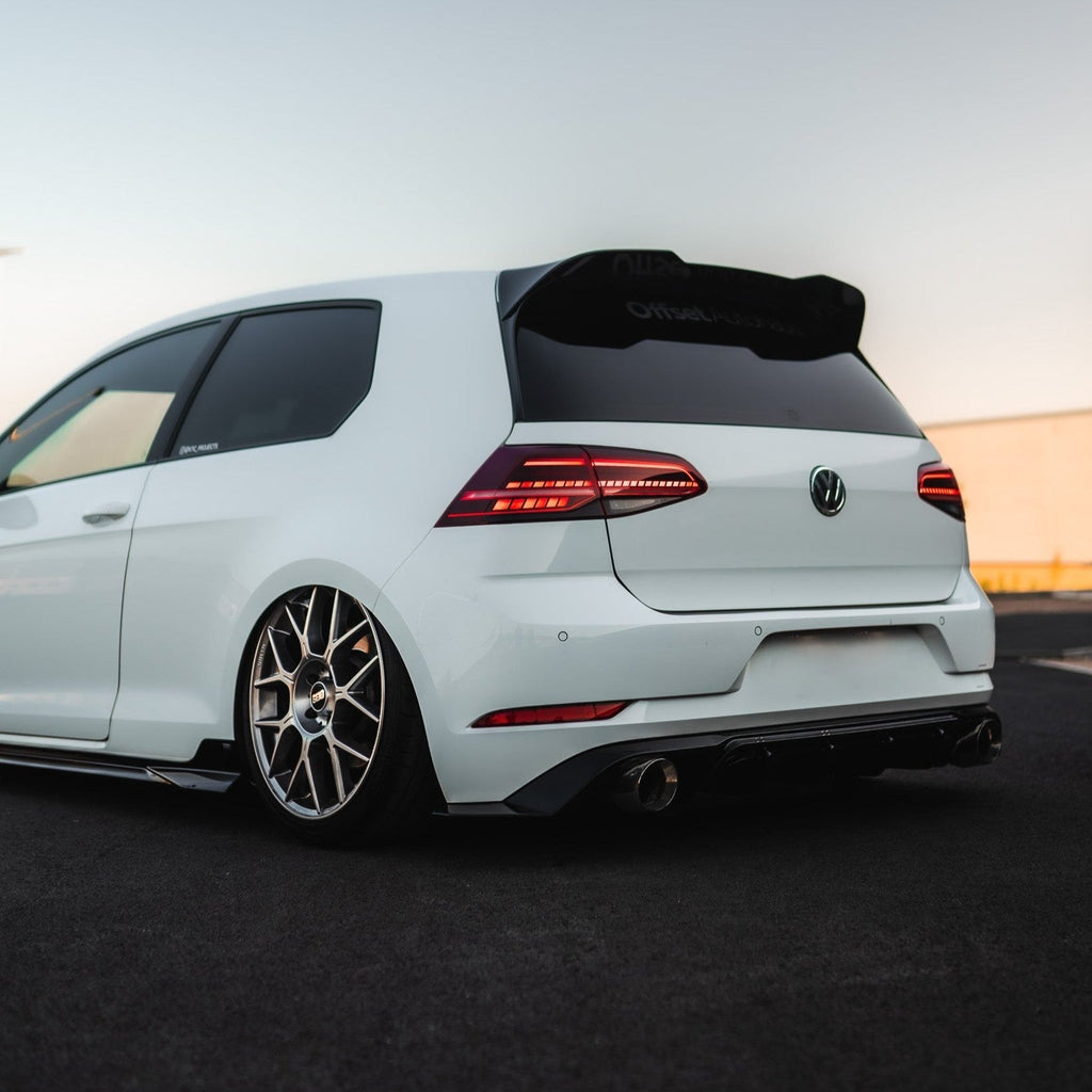 VW Golf GTI Mk7.5 EVO-1 Gloss Black Rear Diffuser by ZAERO (2017-2020) - AUTOID® - Rear Diffusers - Zaero Design
