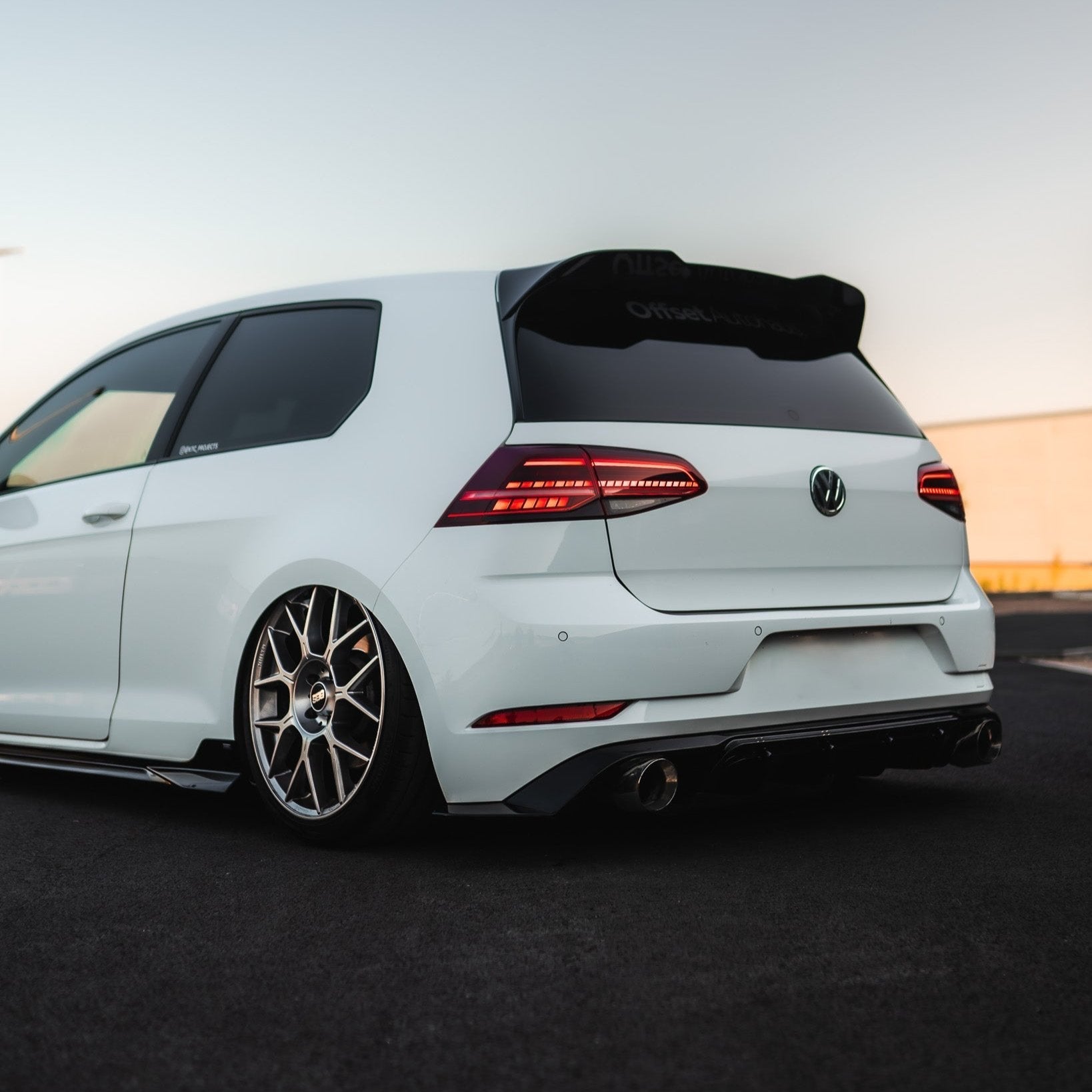 VW Golf GTI Mk7.5 EVO-1 Gloss Black Rear Diffuser by ZAERO (2017-2020) - AUTOID® - Rear Diffusers - Zaero Design