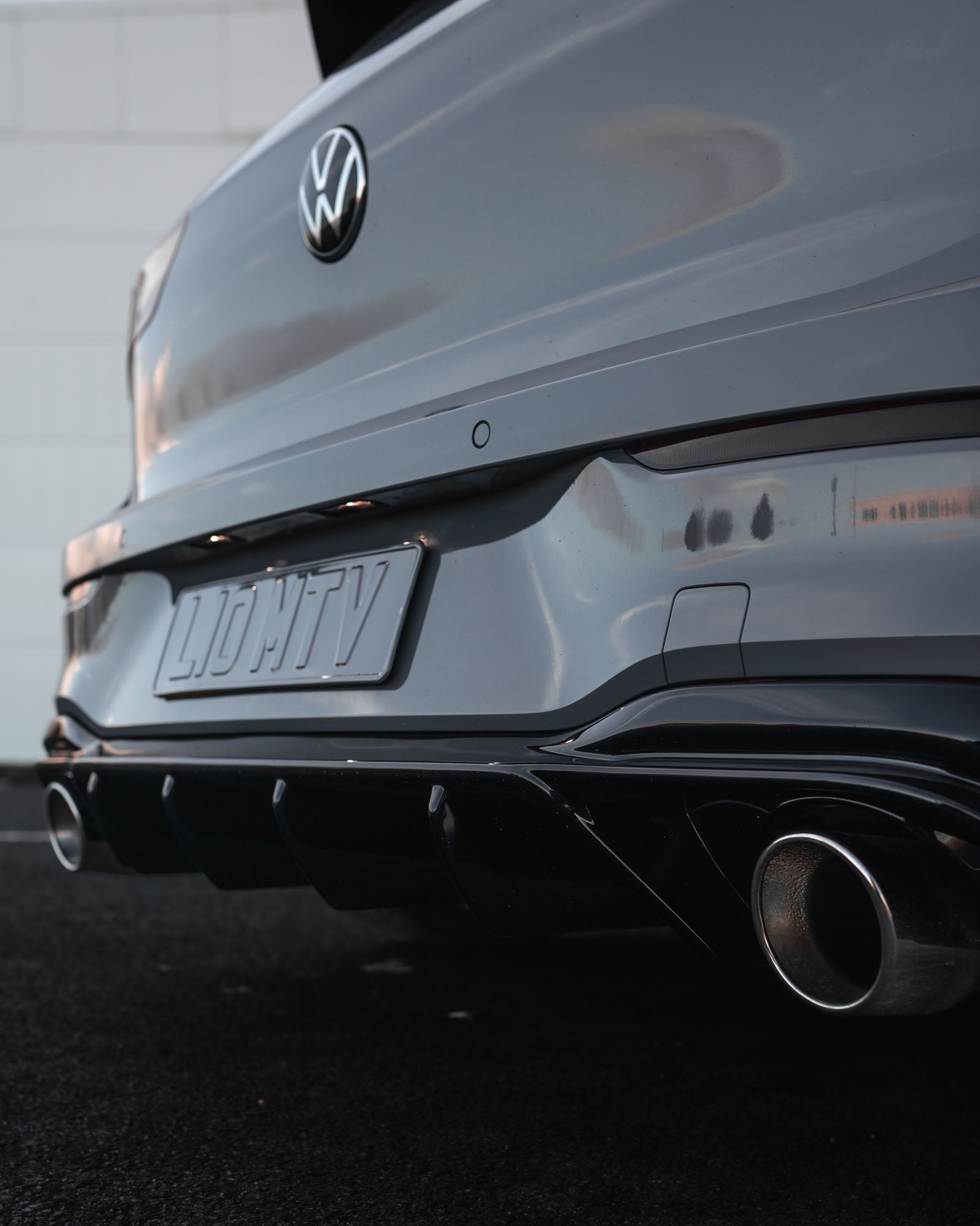 VW Golf GTI Mk8 EVO - 1 Gloss Black Rear Diffuser by ZAERO (2020+) - AUTOID - Rear Diffusers - Zaero Design