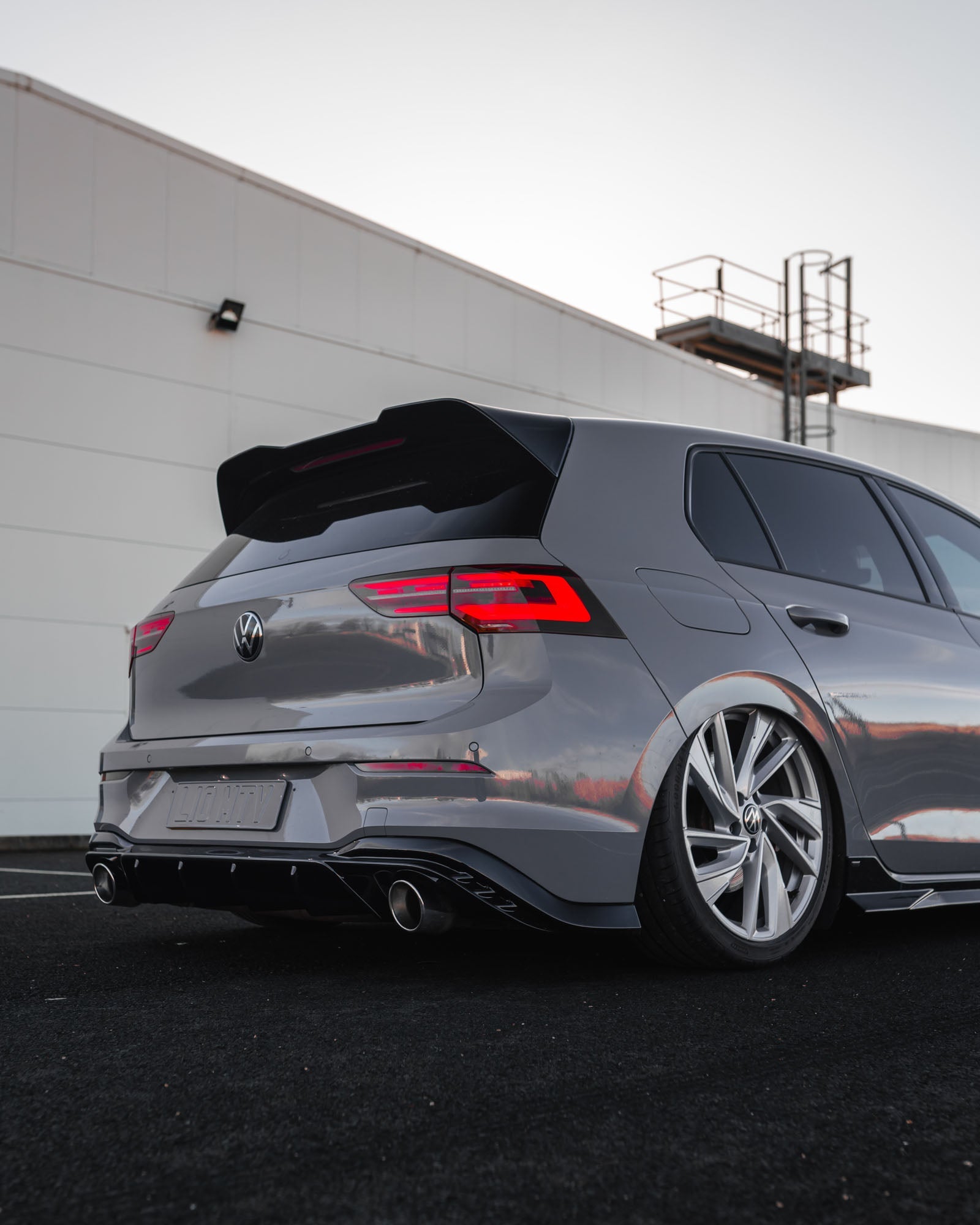 VW Golf GTI Mk8 EVO - 1 Gloss Black Rear Diffuser by ZAERO (2020+) - AUTOID - Rear Diffusers - Zaero Design