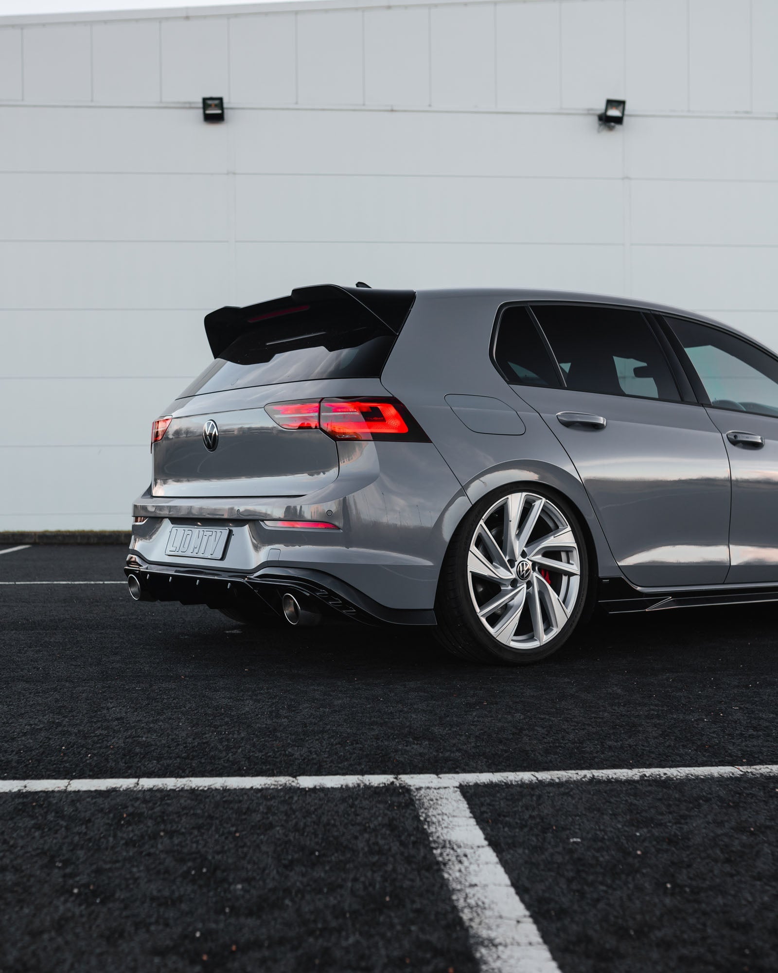 VW Golf GTI Mk8 EVO - 1 Gloss Black Rear Diffuser by ZAERO (2020+) - AUTOID - Rear Diffusers - Zaero Design