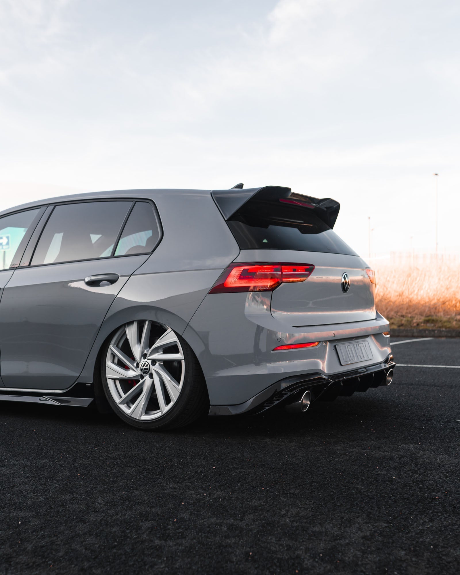 VW Golf GTI Mk8 & Mk8.5 EVO-1 Gloss Black Rear Diffuser by ZAERO (2020+) - AUTOID® - Rear Diffusers - Zaero Design