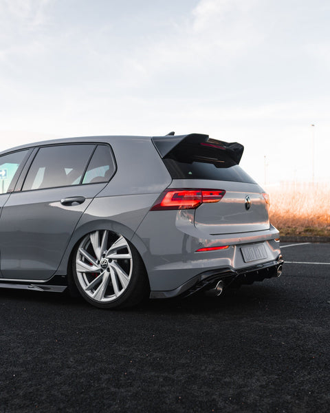 VW Golf GTI Mk8 & Mk8.5 EVO-1 Gloss Black Rear Diffuser by ZAERO (2020+) - AUTOID® - Rear Diffusers - Zaero Design