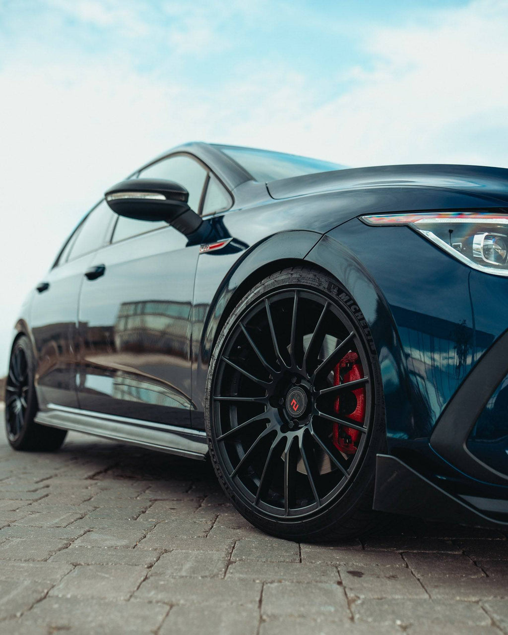 VW Golf GTI Mk8 & Mk8.5 Gloss Black Side Skirts by FORM (2019+) - AUTOID® - Side Skirts & Winglets - FORM Industries