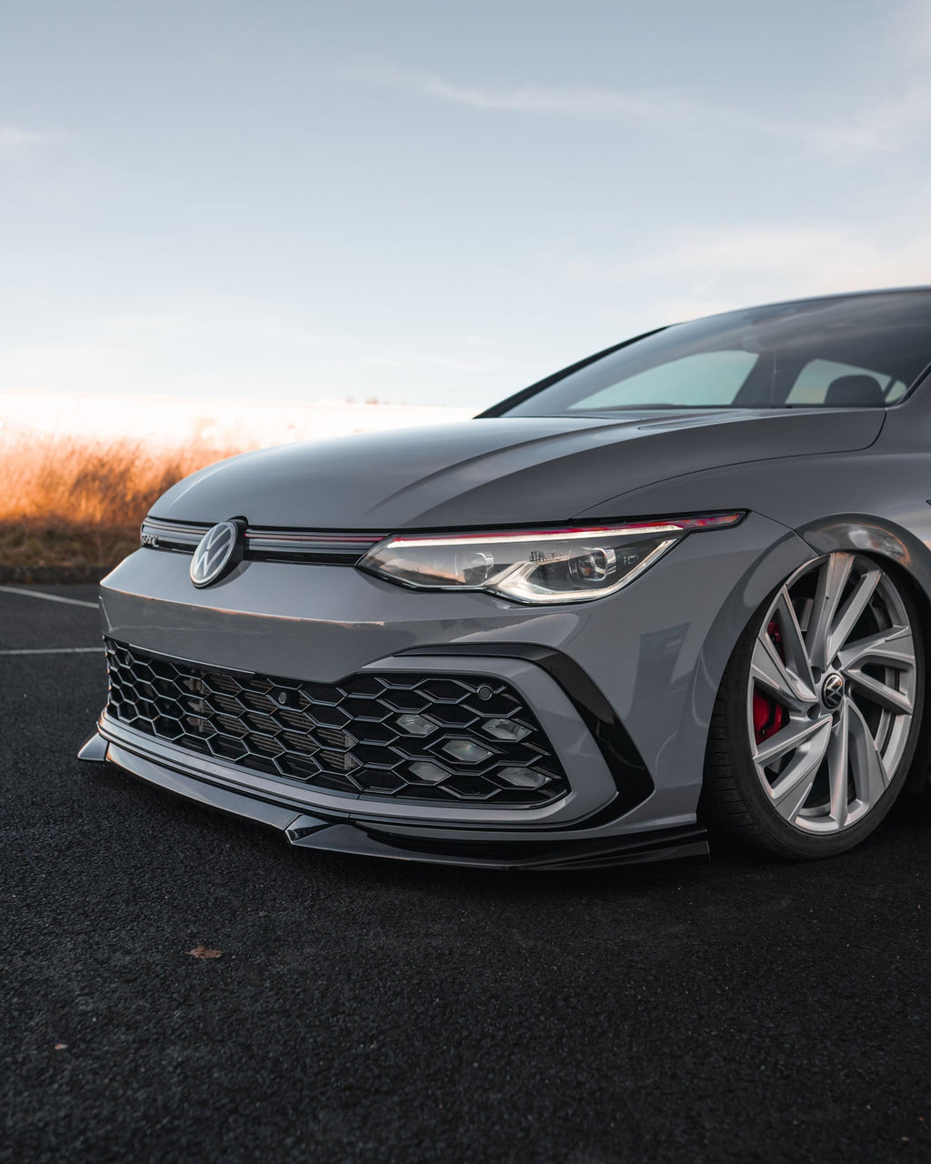 VW Golf GTI, R-Line, GTE & GTD Mk8 EVO-1 Gloss Black Front Splitter by ZAERO (2020-2024) - AUTOID® - Front Lips & Splitters - Zaero Design