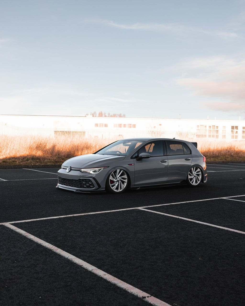 VW Golf GTI, R-Line, GTE & GTD Mk8 EVO-1 Gloss Black Front Splitter by ZAERO (2020-2024) - AUTOID® - Front Lips & Splitters - Zaero Design