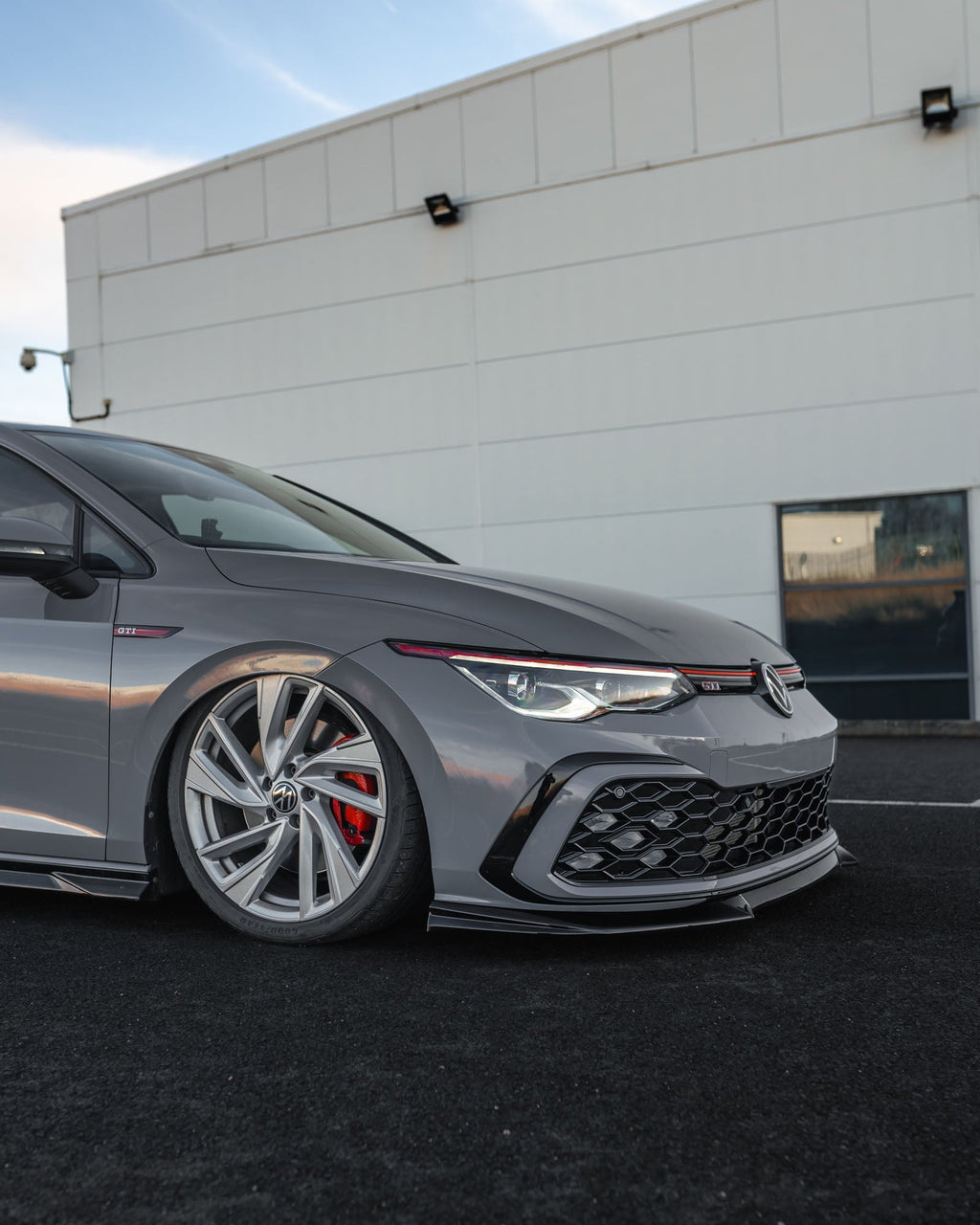 VW Golf GTI, R-Line, GTE & GTD Mk8 EVO-1 Gloss Black Front Splitter by ZAERO (2020-2024) - AUTOID® - Front Lips & Splitters - Zaero Design