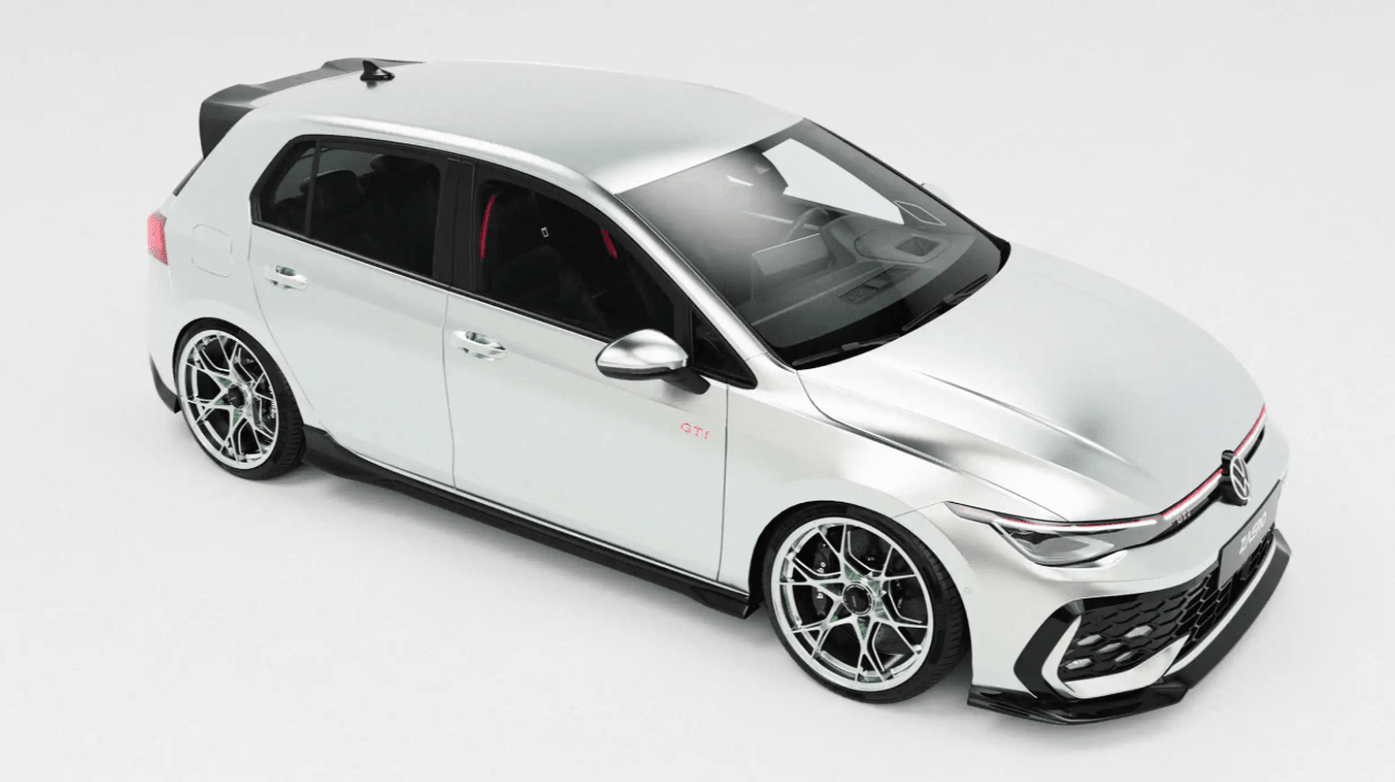VW Golf GTI, R-Line, GTE & GTD Mk8.5 EVO-1 Gloss Black Front Splitter by ZAERO (2024+) - AUTOID® - Front Lips & Splitters - Zaero Design