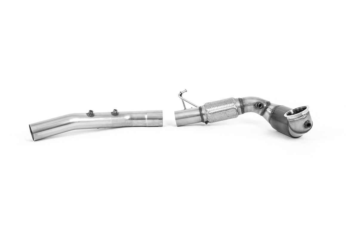 VW Golf Mk8 GTI & Mk8.5 Large Bore Downpipe and Hi-Flow Sports Cat by Milltek (2019+) - AUTOID® - Exhaust System - Milltek Sport