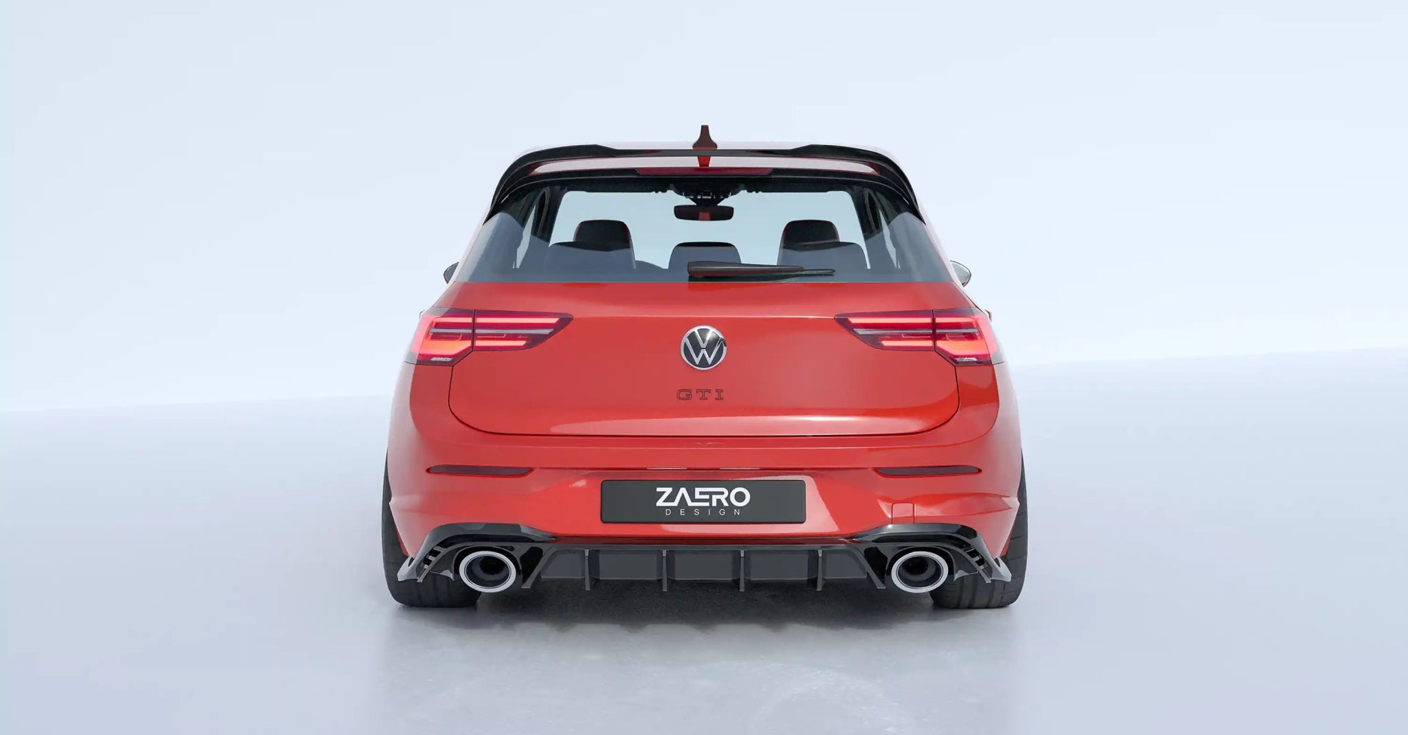 VW Golf R & Golf GTI Clubsport Mk8 EVO - 1 Gloss Black Rear Spoiler by ZAERO (2020+) - AUTOID - Rear Spoilers - Zaero Design