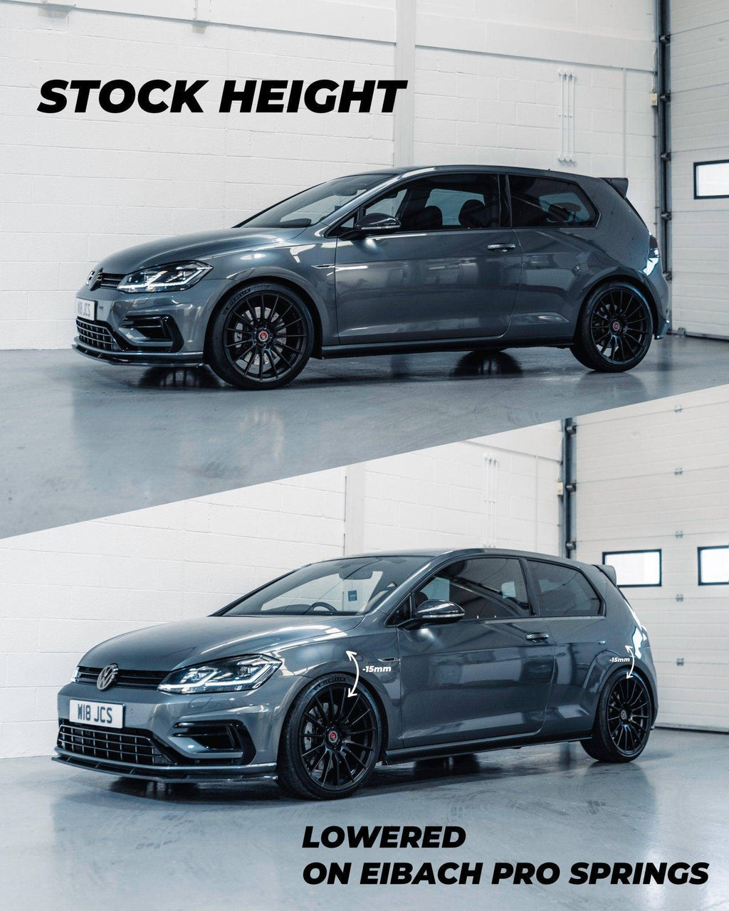 VW Golf R Mk7 & Mk7.5 Eibach Lowering Springs Kit (2013-2020) - AUTOID® - Lowering Springs - Eibach