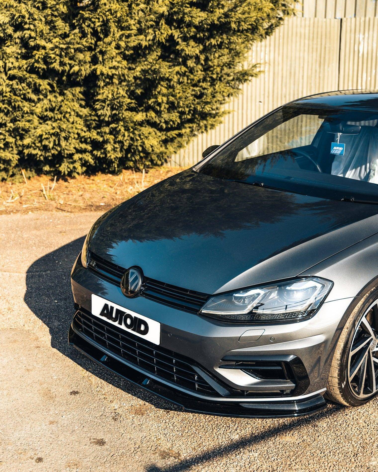 VW Golf R Mk7.5 EVO - 1 Gloss Black Front Splitter by ZAERO (2017 - 2020) - AUTOID - Front Lips & Splitters - Zaero Design