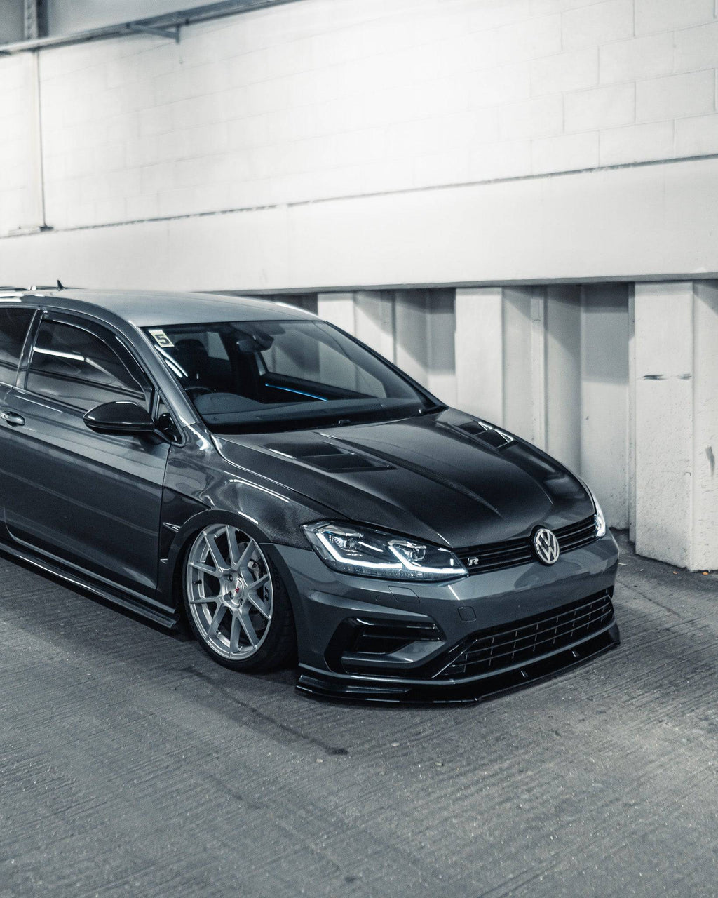 VW Golf R Mk7.5 EVO-1 Gloss Black Front Splitter by ZAERO (2017-2020) - AUTOID® - Front Lips & Splitters - Zaero Design
