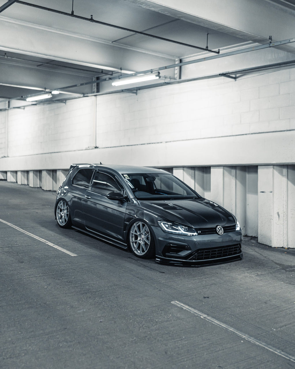 VW Golf R Mk7.5 EVO-1 Gloss Black Front Splitter by ZAERO (2017-2020) - AUTOID® - Front Lips & Splitters - Zaero Design