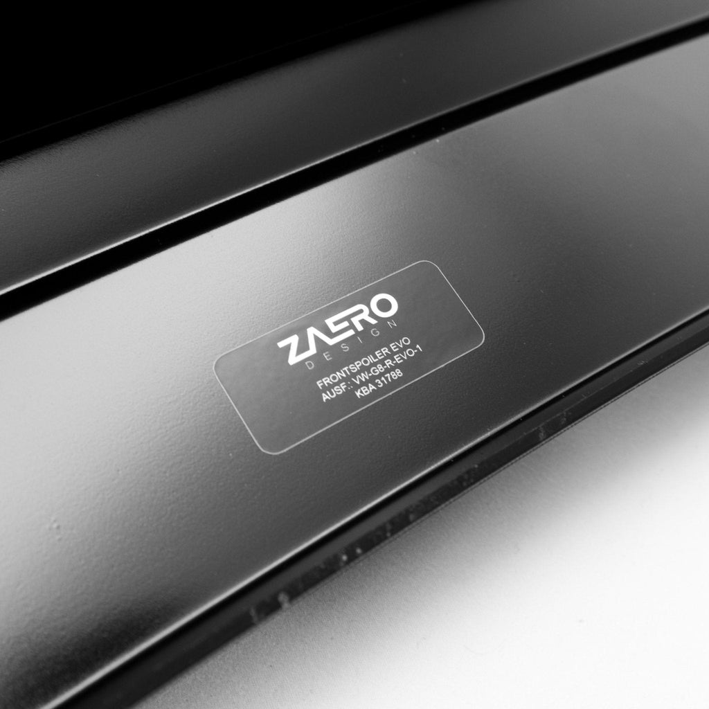 VW Golf R Mk8 EVO-1 Gloss Black Front Splitter by ZAERO (2020-2024) - AUTOID® - Front Lips & Splitters - Zaero Design