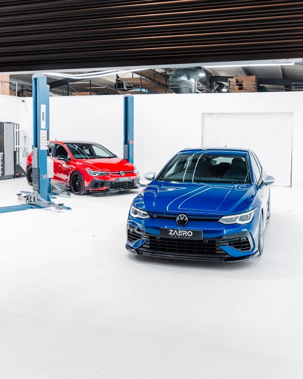VW Golf R Mk8 EVO-1 Gloss Black Front Splitter by ZAERO (2020-2024) - AUTOID® - Front Lips & Splitters - Zaero Design
