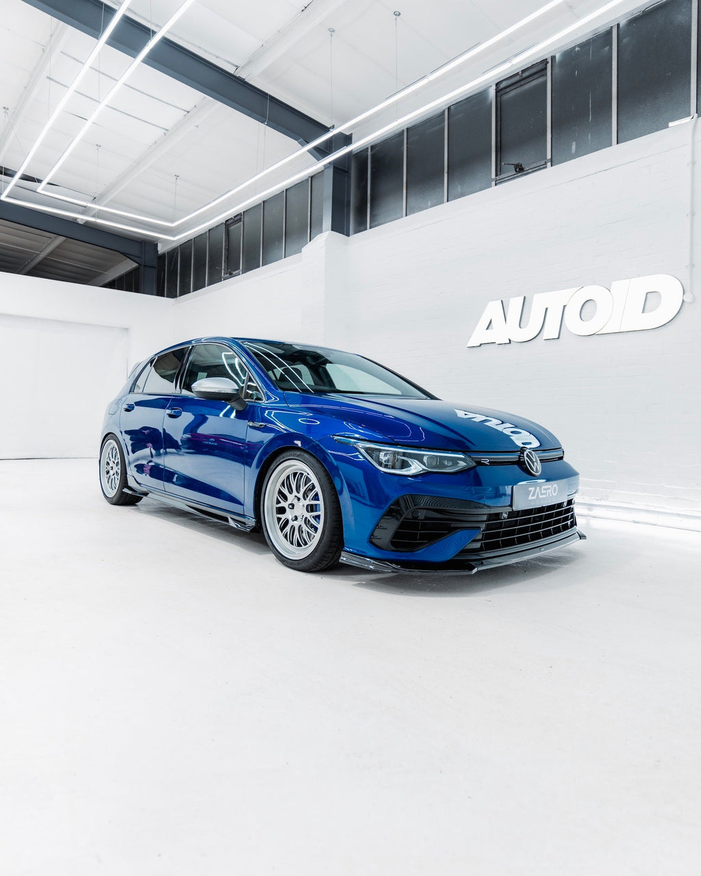 VW Golf R Mk8 EVO-1 Gloss Black Front Splitter by ZAERO (2020-2024) - AUTOID® - Front Lips & Splitters - Zaero Design