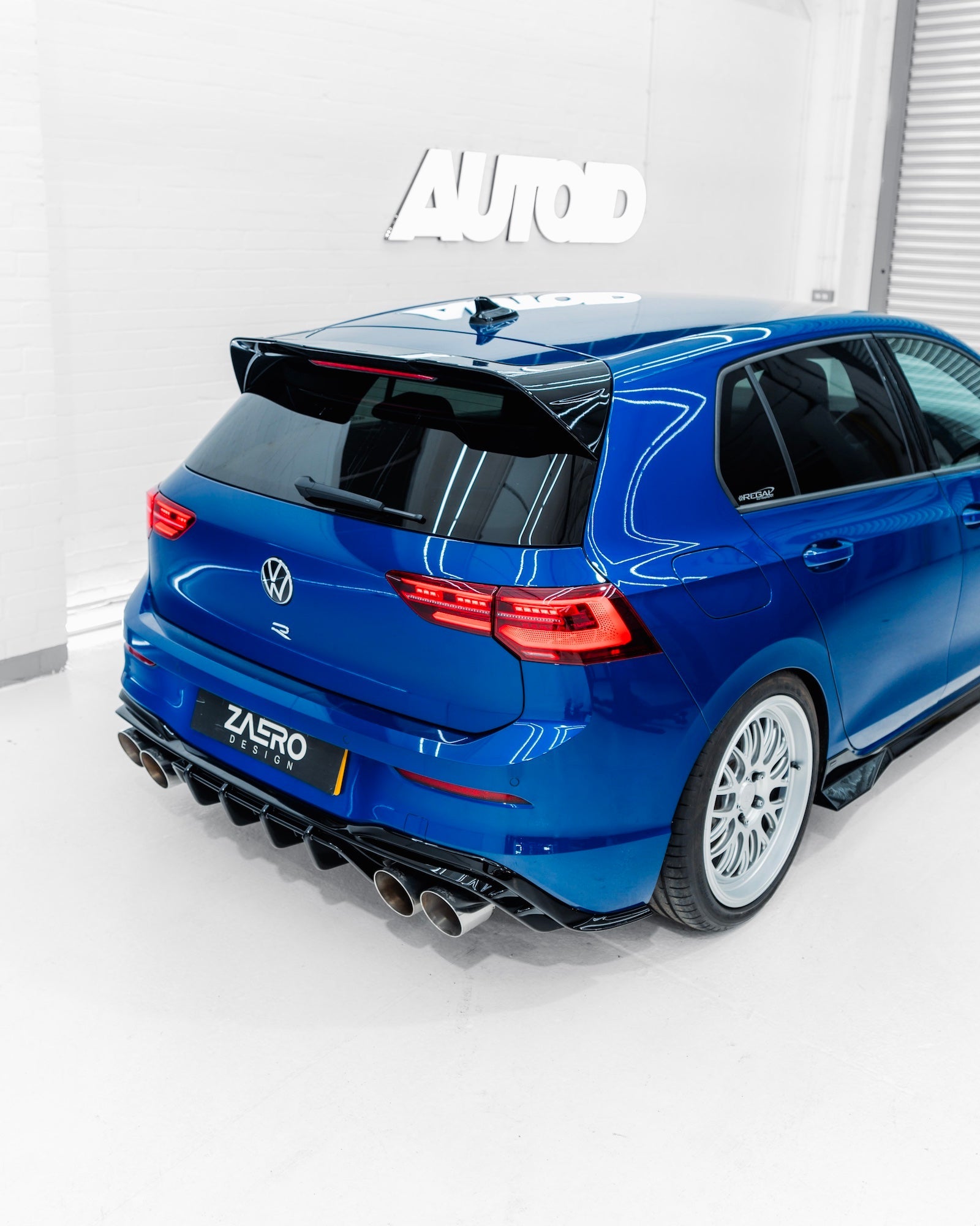 VW Golf R Mk8 EVO - 1 Gloss Black Rear Diffuser by ZAERO (2020+) - AUTOID - Rear Diffusers - Zaero Design