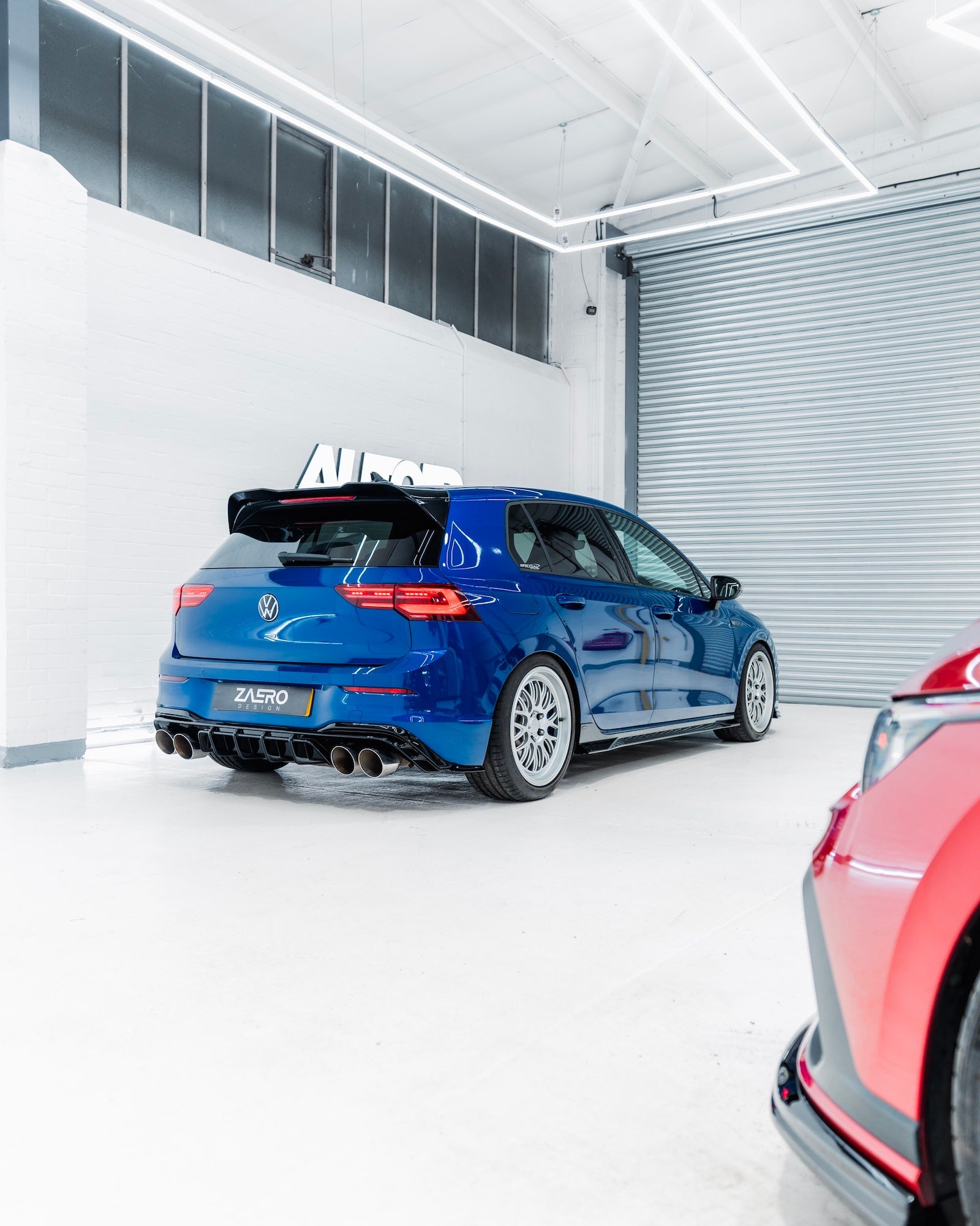 VW Golf R Mk8 EVO - 1 Gloss Black Rear Diffuser by ZAERO (2020+) - AUTOID - Rear Diffusers - Zaero Design