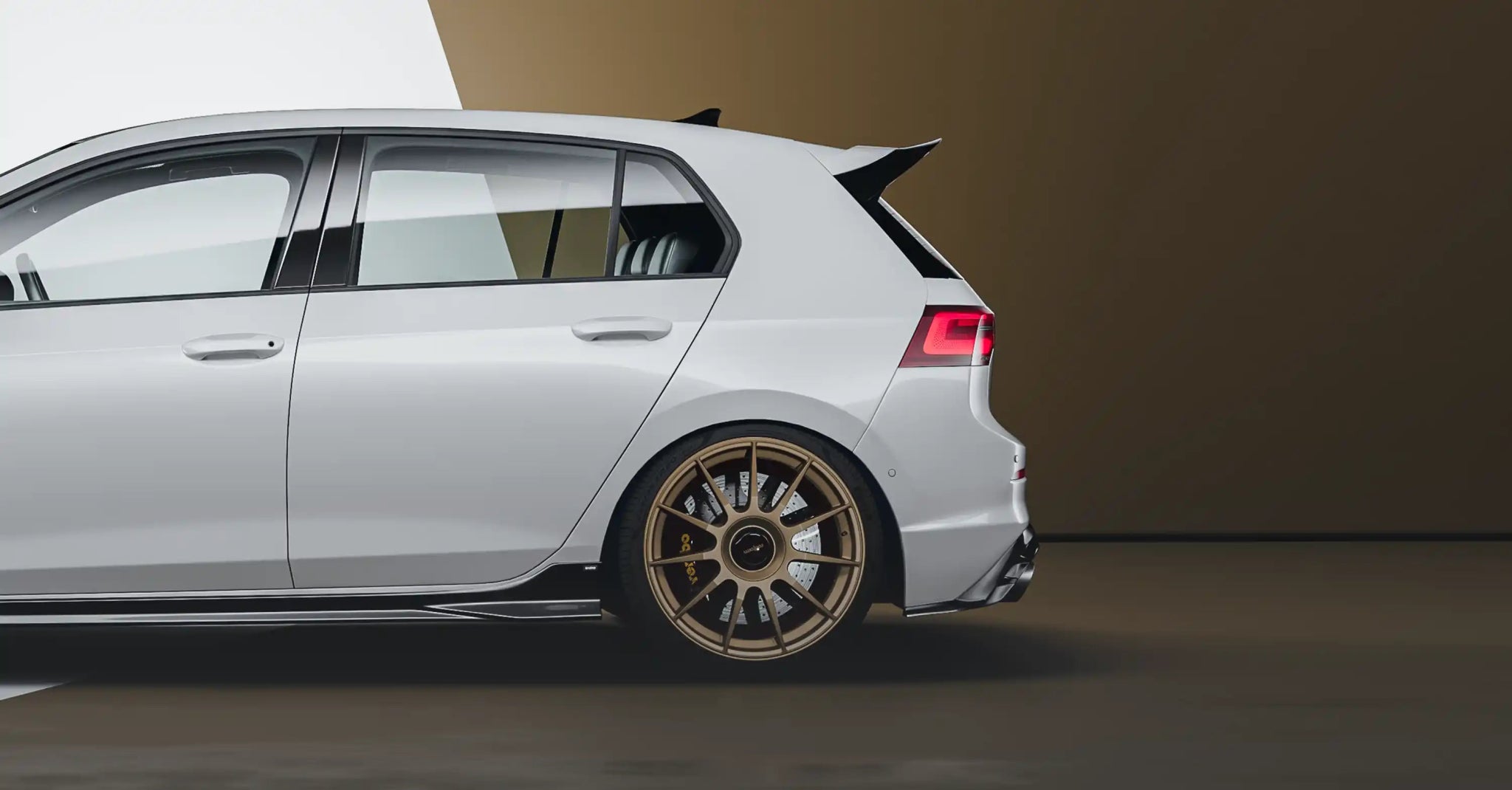 VW Golf R Mk8 EVO - 1 Gloss Black Rear Diffuser by ZAERO (2020+) - AUTOID - Rear Diffusers - Zaero Design