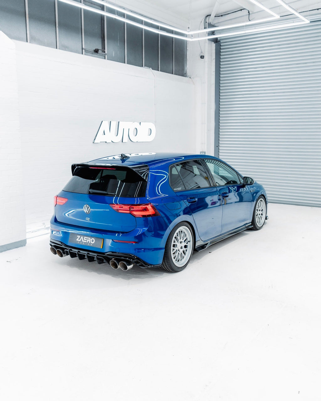 VW Golf R Mk8 & Mk8.5 EVO-1 Gloss Black Rear Diffuser by ZAERO (2020+) - AUTOID® - Rear Diffusers - Zaero Design