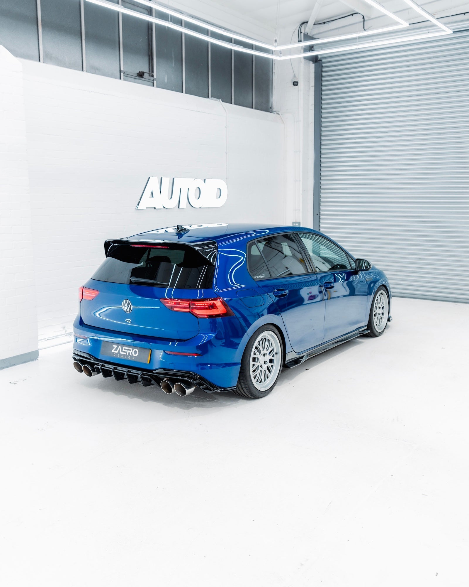 VW Golf R Mk8 & Mk8.5 EVO-1 Gloss Black Rear Diffuser by ZAERO (2020+) - AUTOID® - Rear Diffusers - Zaero Design