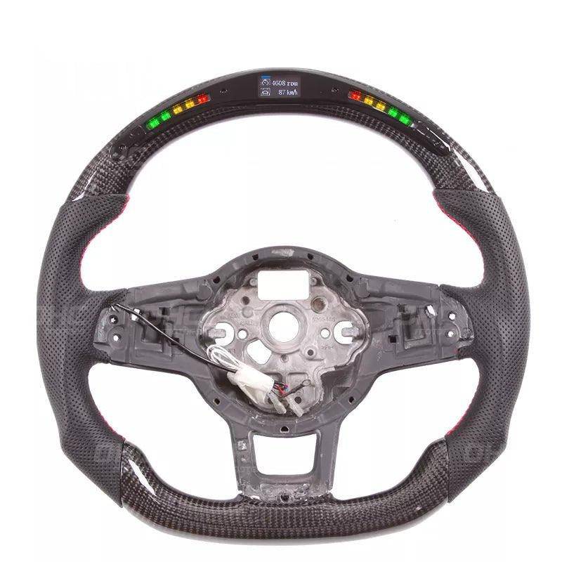 VW Scirocco, Golf, Golf GTI & Golf R Mk7 & Mk7.5 Carbon Fibre LED Race Display Steering Wheel by OHC (2013 - 2020) - AUTOID - Steering Wheels - OHC