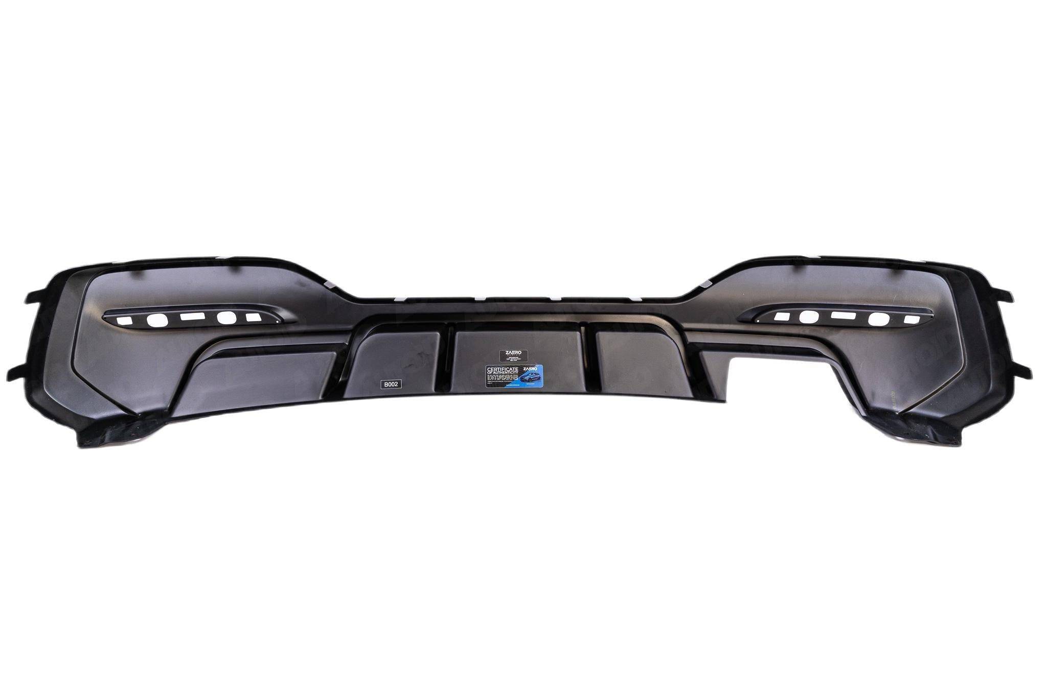 BMW 1 Series M Sport F20 F21 LCI Single Exit (118i 120i 120d 125i) EVO-1 Gloss Black Rear Diffuser by ZAERO (2015-2019)