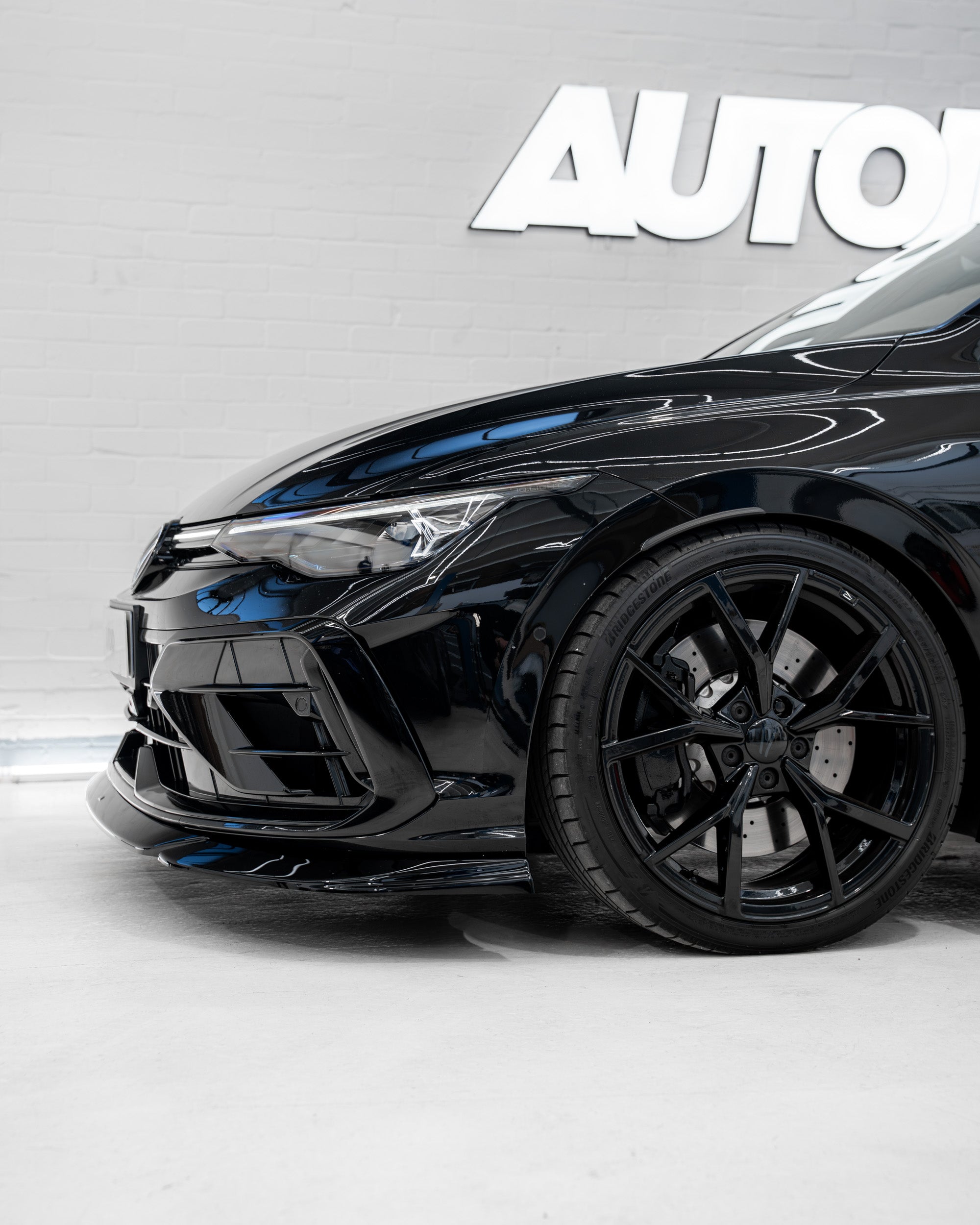 Zaero Design VW Golf R Mk8.5 EVO-1 Gloss Black Front Splitter by ZAERO (2024+)  Front Lips & Splitters  AUTOID®  