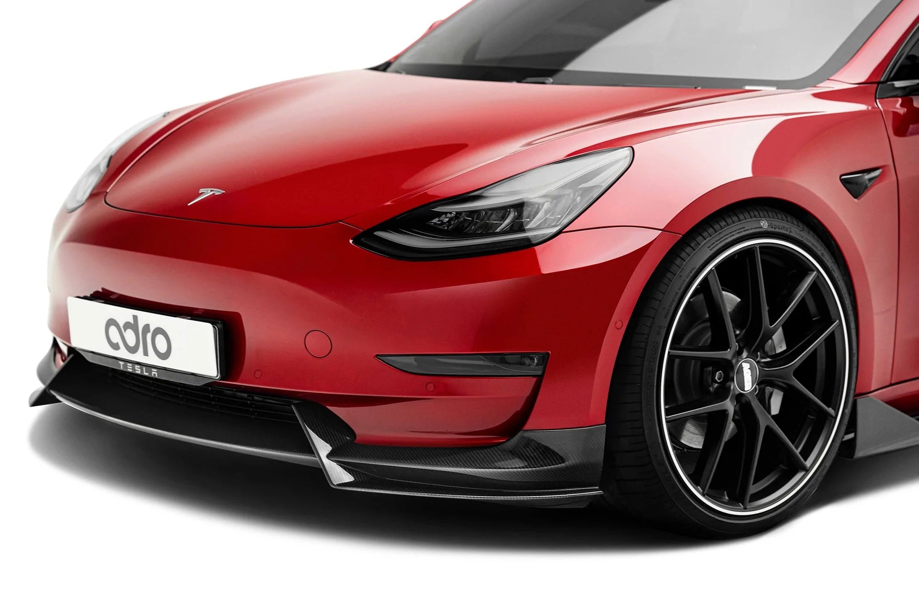 Tesla Model 3 Pre-Preg Carbon Fibre Front Splitter by Adro (2017+), Front Lips & Splitters, Adro - AUTOID | Premium Automotive Accessories