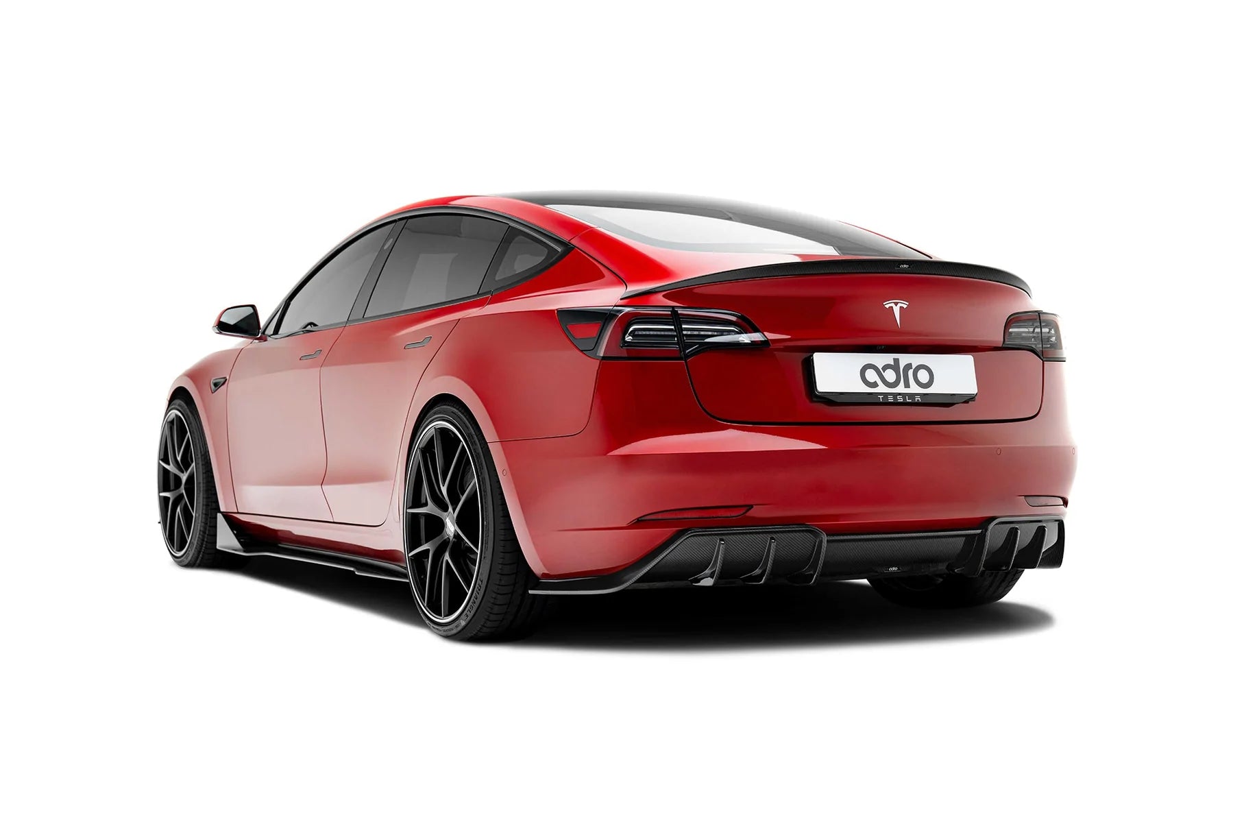 Real Carbon Fiber Rear Diffuser for Tesla Model 3 Sedan 2017-2023 Bumper  Cover Lower Lip Spoiler Valance Protector Body Kits Factory Outlet