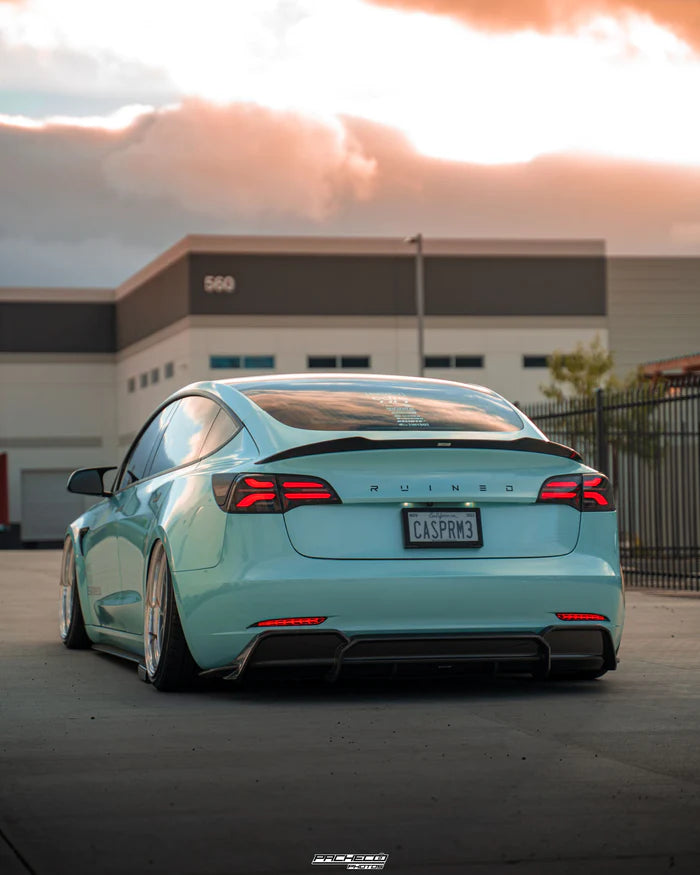 Tesla Model 3 Carbon Fibre V2 Rear Diffuser by Adro (2017+), Rear Diffusers, Adro - AUTOID | Premium Automotive Accessories