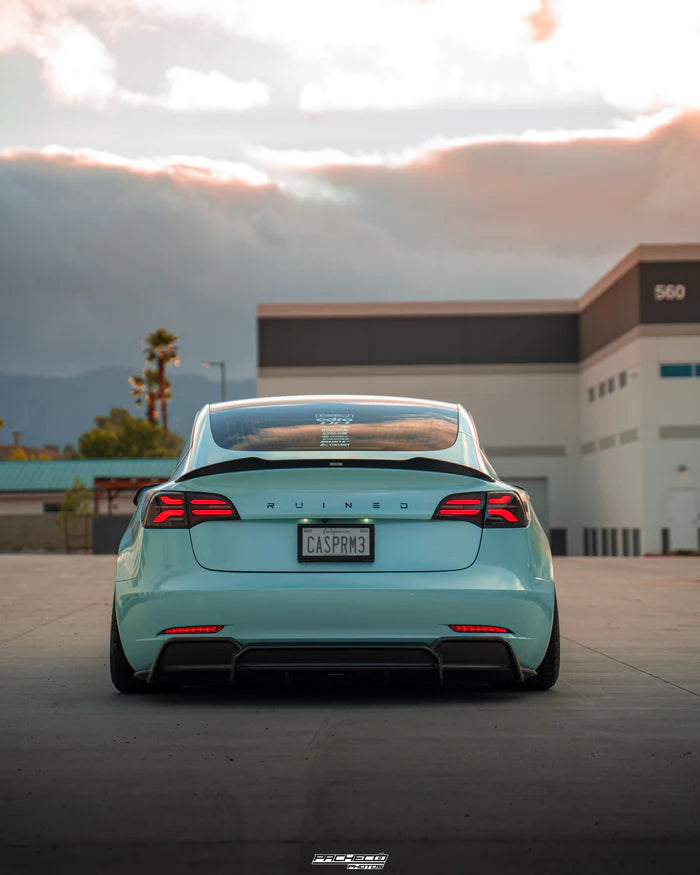 Tesla Model 3 Carbon Fibre V2 Rear Diffuser by Adro (2017+), Rear Diffusers, Adro - AUTOID | Premium Automotive Accessories