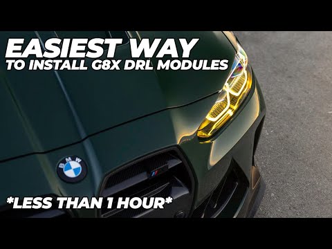 BMW 4 Series G22, M3 G80 G81 & M4 G82 Motorsport+ M-CSL Style Yellow DRL LED Module Set (2021-2024)